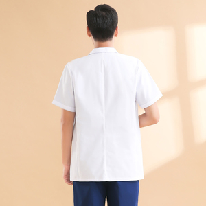 <span class=keywords><strong>Mezza</strong></span> cappotto bianco estivo uniforme da lavoro per gli uomini sottile separato camicia da infermiera dentale per i medici nelle cliniche ospedaliere - Product Image 4