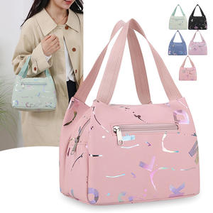 Sac fourre-tout tendance imprimé pour femme, fermeture éclair horizontale carrée, design portable et élégant pour usage quotidien, Printemps 2025 - Product Image 1
