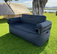 Canapé gonflable floqué, confortable et portable, idéal pour le camping en plein air et les loisirs en intérieur