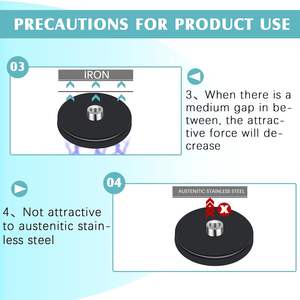 Car Mounted Sports Camera Fixed 1/4-20 Thread <strong>Rubber</strong> Coated Magnetic Holder Car Camera Magnetic Base <strong>Rubber</strong> Covered <strong>Magnet</strong> 88mm - Product Image 5