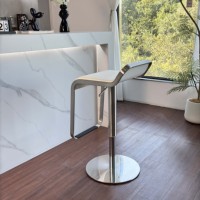Tabouret de bar noir avec réglage de la hauteur par vérin à gaz, structure métallique, chaise de comptoir pour la maison, le restaurant, le café, l'hôtel