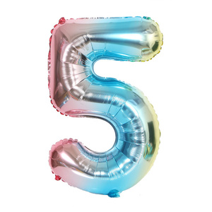 40 pouces Gonflables Papier D'aluminium Ballons Nombre 0 - 9 De Mariage Cadeau D'anniversaire Partie Déco Gradient Couleur Partie Bar Afficher Balon - Product Image 6