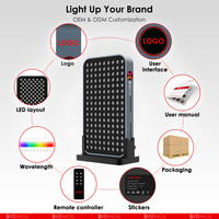 Panneau de luminothérapie rouge à 7 spectres BioMol HP pour le corps entier, écran tactile en aluminium, appareil de soin de la peau pour la maison et le salon, vente flash