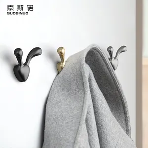 High Quality Latest Design Cute Rabbit Shape Coat Hook Black Gray Metal Hooks Rails Coat Hook