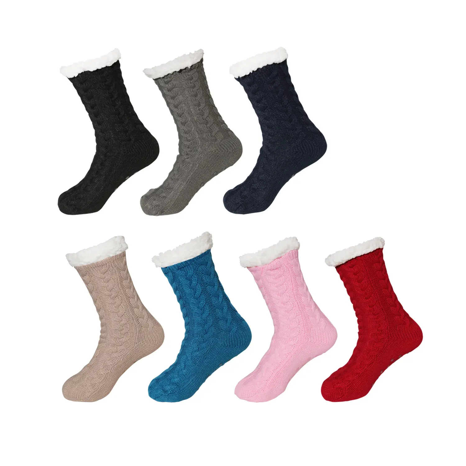 Snow Plus Fleece adult Thermal Winter Warm Fuzzy socks Thick Winter Warm Women Slouch Twist sherpa socks