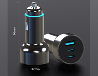 Cargador de Coche de 68W con Carga Rápida USB QC3.0, Cargador de Teléfono de 3 Puertos y 3A, Cargador Rápido para iPhone y Samsung