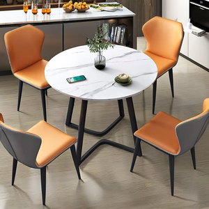 Ánh sáng sang trọng đàm phán kinh doanh giải trí bàn tròn nhỏ bảng đá đàm phán văn phòng bàn tiếp tân đơn giản - Product Image 4