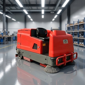 Machine de nettoyage de sols intégrée autoportée, balayeuse industrielle, autolaveuse - Product Image 1