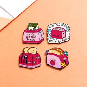 Pin de solapa de animales lindos a la moda, diseño libre, impresión UV, alfileres de esmalte de Metal de aleación de Zinc para regalos - Product Image 4