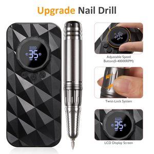 Máquina Profesional para Manicura, 40000 RPM, Recargable, Juego de Limas Eléctricas para Uñas, Brocas para Pulir Gel, Uñas Acrílicas - Product Image 3