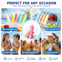 Sachets personnalisés imprimés pour boissons glacées, tubes à sucettes glacées de qualité alimentaire, résistants au congélateur, pour smoothies faits maison, solution d'emballage écologique réutilisable