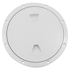 ISURE MARINE <span class=keywords><strong>Trappe</strong></span> de plaque d'inspection ronde antidérapante de 4 pouces avec centre robuste détachable pour installations extérieures Blanc - Product Image 4
