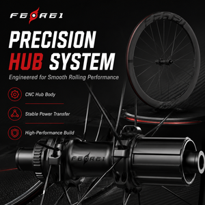 Vente en gros de roues de vélo de route en carbone <span class=keywords><strong>Ferei</strong></span> EH-24 700C, frein à disque tubeless, moyeu à cliquet léger, fournisseur OEM ODM - Product Image 5