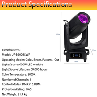 Projecteur de scène professionnel 4-en-1 à tête mobile, effet flamme et jet d'eau, double Gobo – Meilleure vente pour discothèques et boîtes de nuit