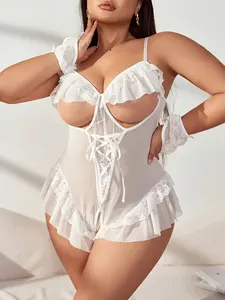 Женский кружевной комбинезон с вырезами - Product Image 6