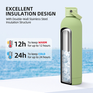 Custom Logo 750ml Large Capacity Insulated Water <b>Bottle</b> Dustproof <b>Straw</b> Lid Travel <b>Bottle</b> for Outdoor Sports Gym Yoga - Product Image 2
