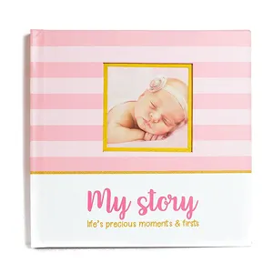 당신의 다채로운 인쇄 사용자 정의 아기 저널 기록 아기 책 첫 해 메모리 책