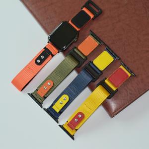 <span class=keywords><strong>Correa</strong></span> de reloj de tela con logotipo personalizado, material de nailon + <span class=keywords><strong>correa</strong></span> de reloj de cuero para <span class=keywords><strong>Apple</strong></span> <span class=keywords><strong>Watch</strong></span> 8 - Product Image 2
