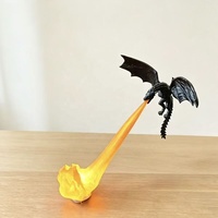 Figurines de dragon en résine personnalisées en gros, lampe de nuit Dragon Breath, lampe Dragon cracheur de feu, décoration de bureau fantastique