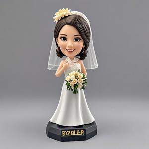Gelin karakter modeli Bobble kafa bebek reçine el sanatları destek özelleştirilmiş simülasyon bir koleksiyon olarak kullanılabilir