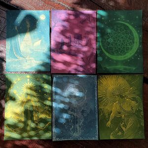 Ensemble de papier d'impression A5 thème étoiles et lune bleu, papier à motifs soleil, papier coloré à thème étoiles et lune, matériel de loisirs créatifs - Product Image 2