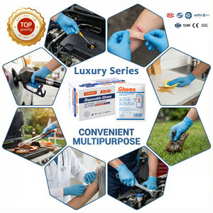 1 par de guantes de nitrilo (empaquetados individualmente), guantes desechables de calidad alimentaria, paquete portátil personalizado Premium de nitrilo - Product Image 5