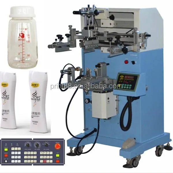 Cylindrical Glass Bottle Semi Auto Silk Screen Printing Machine Printing Machine