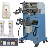 Máquina de Impresión de Serigrafía Semiautomática para Botellas de Vidrio Cilíndricas
