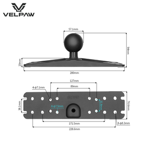 Soporte Velpaw de 2.25 Pulgadas (Tamaño D) para Sonda de Pesca, Brazo de Aluminio de Doble Encaje de 13 cm para Garmin, Lowrance, Humminbird - Product Image 2