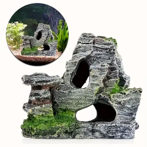 <span class=keywords><strong>Aquarium</strong></span> kunstrotsdecoratie met grotten en hangende richels, een natuurlijk ogende ornament geschikt voor aquariums - Product Image 2