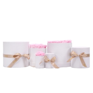 Nuevo regalo de San Valentín, cilindro de flor redonda, caja de regalo de Rosa preservada, flor eterna - Product Image 1