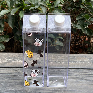 BPA бесплатно мультфильм пластиковые бутылки для воды прозрачные пластиковые чашки молока картонная бутылка для воды - Product Image 4