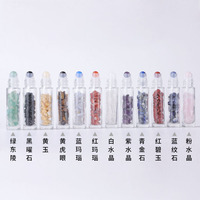 Belle poursuite attente bouteille d'huile essentielle 10ml rouleau sur bouteille clair huile essentielle parfum pierres précieuses rouleau boule bouteille