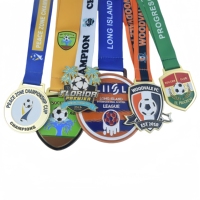 Medalla de Fútbol de Metal 3D de Alta Calidad, Proveedor de Fábrica, Oro Antiguo, JBI International SC MAGIS QUAM CLAVA, para Competición