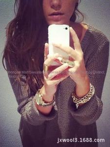 <span class=keywords><strong>Pull</strong></span> en acrylique à col en V ample à manches longues rétro de style coréen pour femmes, nouvelle collection automne-hiver 2024, <span class=keywords><strong>AliExpress</strong></span> - Product Image 2