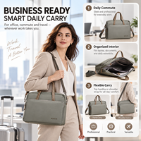 Sac fourre-tout de luxe OEM pour ordinateur portable, mallette résistante à l'eau avec bandoulière détachable et compartiments multiples pour le bureau et les voyages