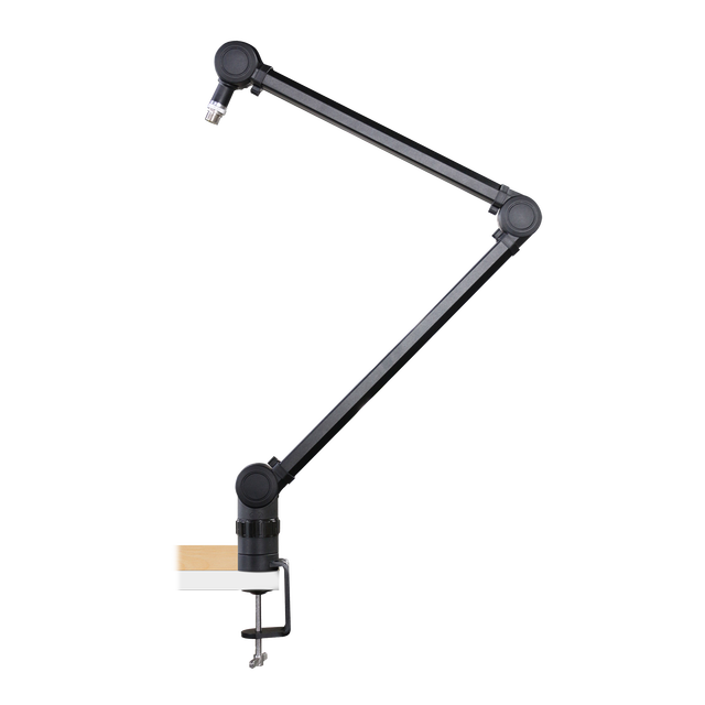RQSONIC MS166 New Design Heavy-duty Aluminium Mic Pro Desk Mounted Broadcast Arm Microphone Stand