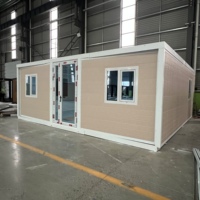 Bungalow de madera prefabricado expandible de 40 pies, marco de acero, Chalet en Bois, uso de Casa de oficina, Panel sándwich hecho, cochera perfecta