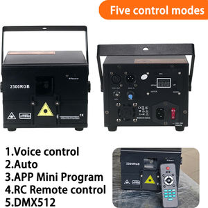 Igracelite 2W aplikasi Remote kontrol warna penuh RGB animasi lampu <span class=keywords><strong>Laser</strong></span> tubuh besi DMX512 kontrol suara - Product Image 5