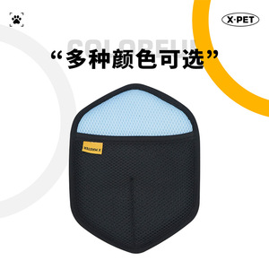 Gant de nettoyage des poils d'animaux Xiaozhuren, hexagonal, orange et noir, en éponge polyester, pour chiens et chats, nettoyeur de peluches multifonctionnel pour la maison - Product Image 3