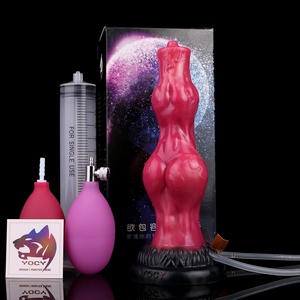 New Style Inflatable Squirting Anal Plug <b>Dildo</b> with Dog Knot Ejaculation Penis Vagina Stimulator Erotic Adult Sex Toy for Woman - Product Image 3