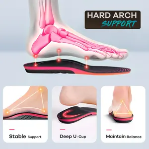 S-King Palmilhas para calçados de alívio de fasciite plantar esportivas respiráveis palmilhas ortopédicas de suporte de arco atlético para corrida