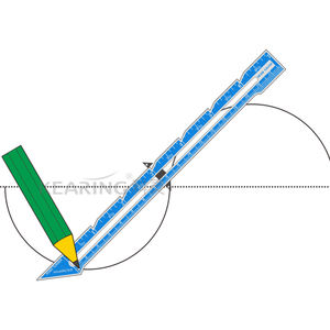 Medidor <span class=keywords><strong>de</strong></span> costura <span class=keywords><strong>de</strong></span> aluminio Kearing Dualable con herramienta <span class=keywords><strong>de</strong></span> medición <span class=keywords><strong>de</strong></span> dobladillo y costura precisa con girador <span class=keywords><strong>de</strong></span> puntos SKU # 5007A - Product Image 5