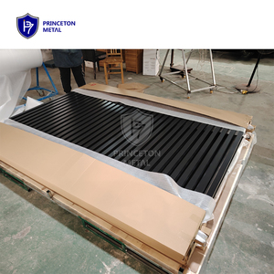 Trang Trí Sân Vườn Sơn Bột Màu Đen Kim Loại Bảng Điều Chỉnh Nhôm Dọc Lưỡi <span class=keywords><strong>Batten</strong></span> Hàng Rào Và Cổng Cho An Ninh Nhà - Product Image 6