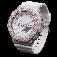 Montre Hip Hop Premium Moissanite Iced Out pour Hommes et Femmes, Idéale pour le Streetwear, les Fêtes et les Événements, Montre Bling Personnalisée