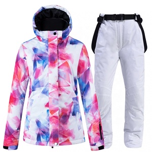 Traje <span class=keywords><strong>de</strong></span> esquí al aire libre Traje <span class=keywords><strong>de</strong></span> <span class=keywords><strong>mujer</strong></span> Chaqueta estampada colorida Pantalones Traje <span class=keywords><strong>Anorak</strong></span> cálido y a prueba <span class=keywords><strong>de</strong></span> viento <span class=keywords><strong>de</strong></span> dos piezas - Product Image 5