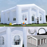Grande tente cube gonflable multicolore pour mariage, gazebo carré, salle d'événements, grande structure mobile portable en PVC imperméable pour boîte de nuit