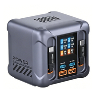 Kepala Pengisi Daya Super Cepat GaN PD3.1300W, Stasiun Pengisian Daya Desktop Multi-port, Blok Pengisi Daya Universal Berdaya Tinggi, Adaptor Cepat Pintar