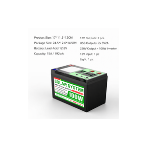 Estación de Energía Solar Portátil de 100W con Batería, Salida Solar AC/DC/USB para Respaldo Doméstico y Camping al Aire Libre C803-100W - Product Image 3