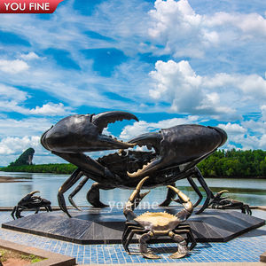Estátua de escultura de caranguejo em bronze, grande estátua de escultura de caranguejo de metal - Product Image 5